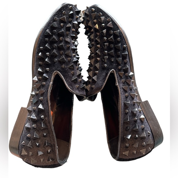TALLIA TALKING MEN SPIKE LOAFER IN VELVETY BLACK - Picture 4 of 6